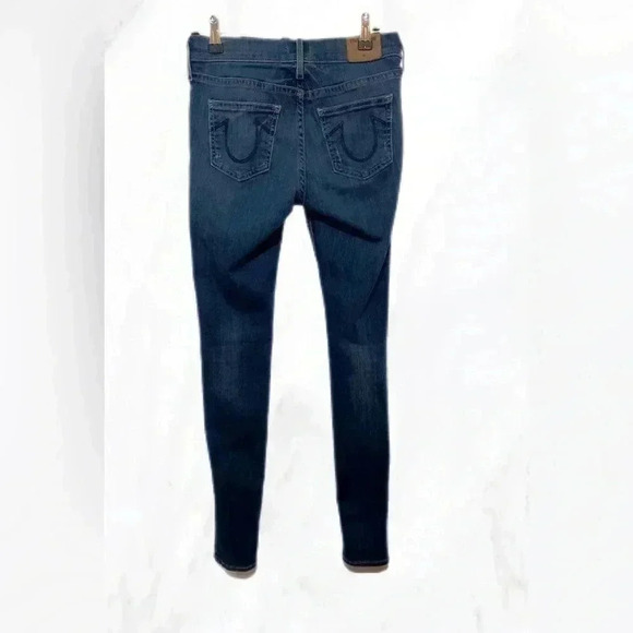 True Religion “Halle” mid rise super skinny medium wash denim  jean 25 - Picture 3 of 4